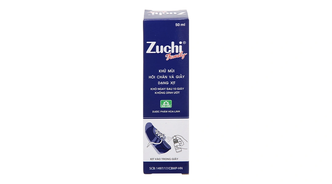 Xịt Zuchi Family khử mùi hôi chân và giày chai 50ml - 1